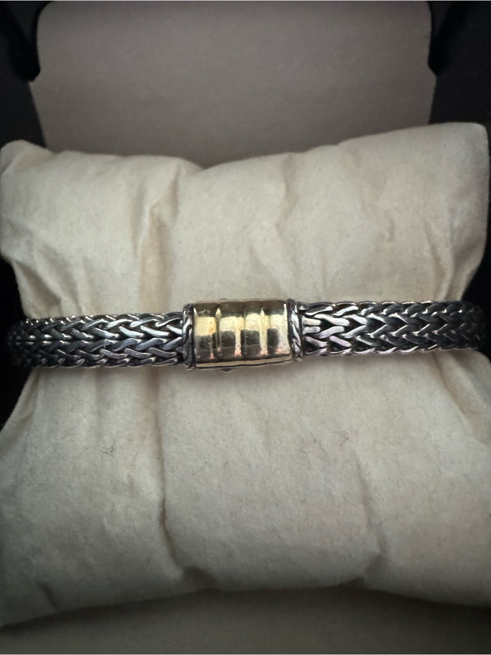 John Hardy Sterling Silver & 18K Gold Woven Bracelet